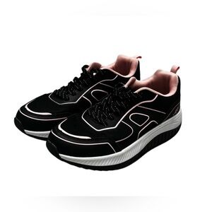 Women’s ZF Zefuher Black, Pink & White Arch Support Orthotic Sneakers:Size 10